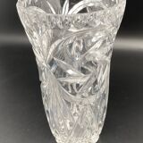 Chiseled glass vase