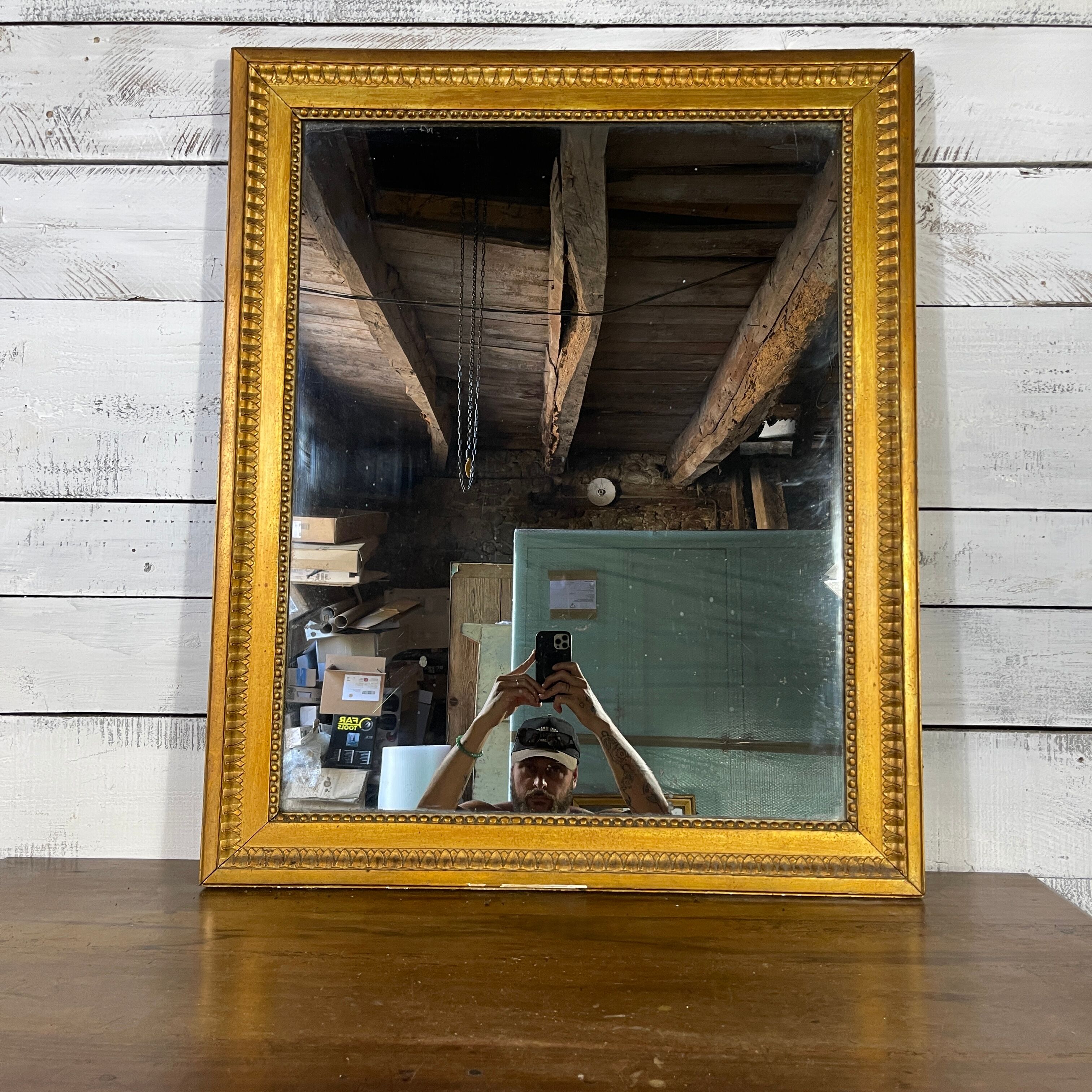 Old golden mirror 97 x 80