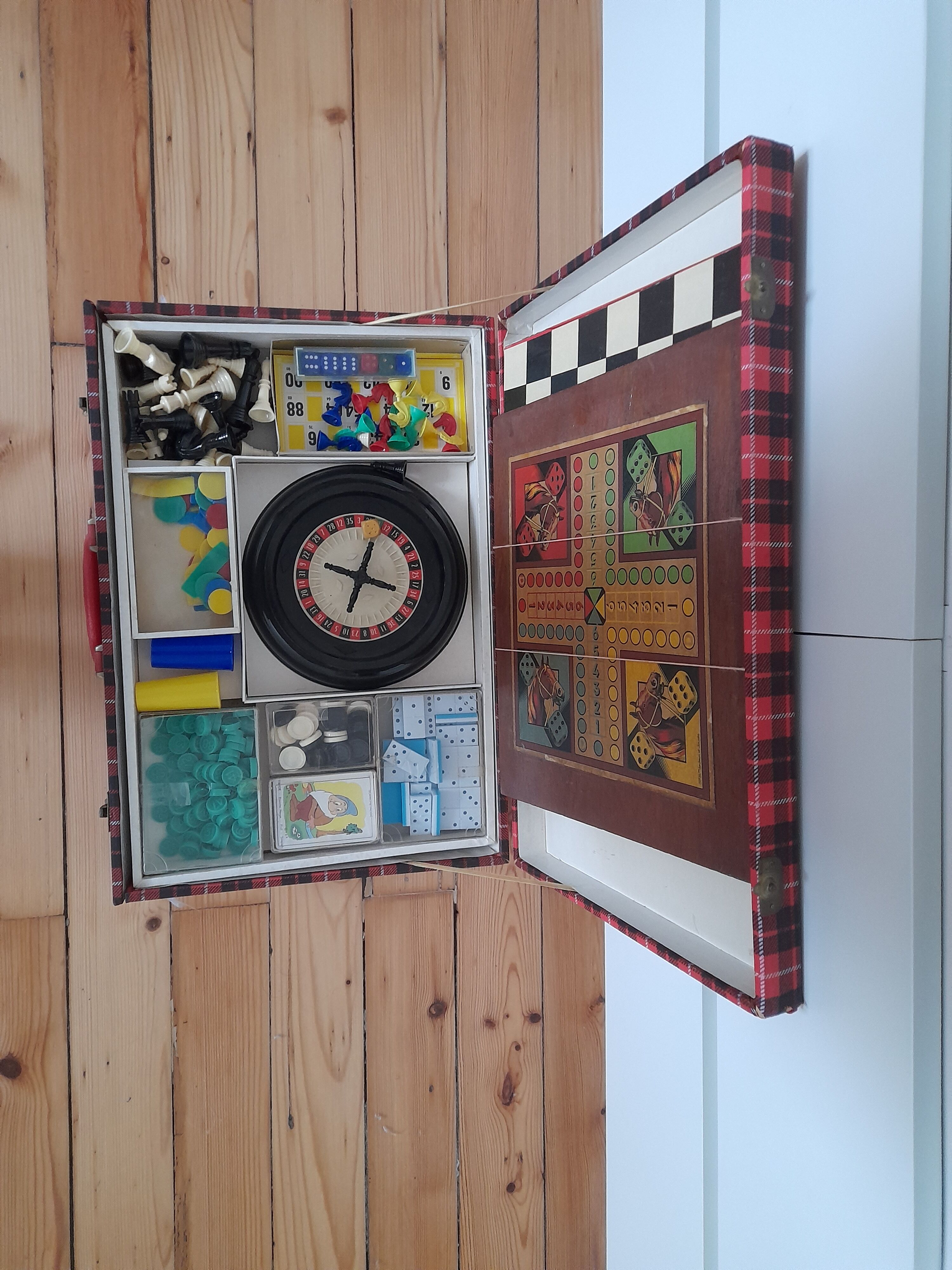 Board game briefcase, 60s