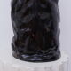 Thick black ceramic vase