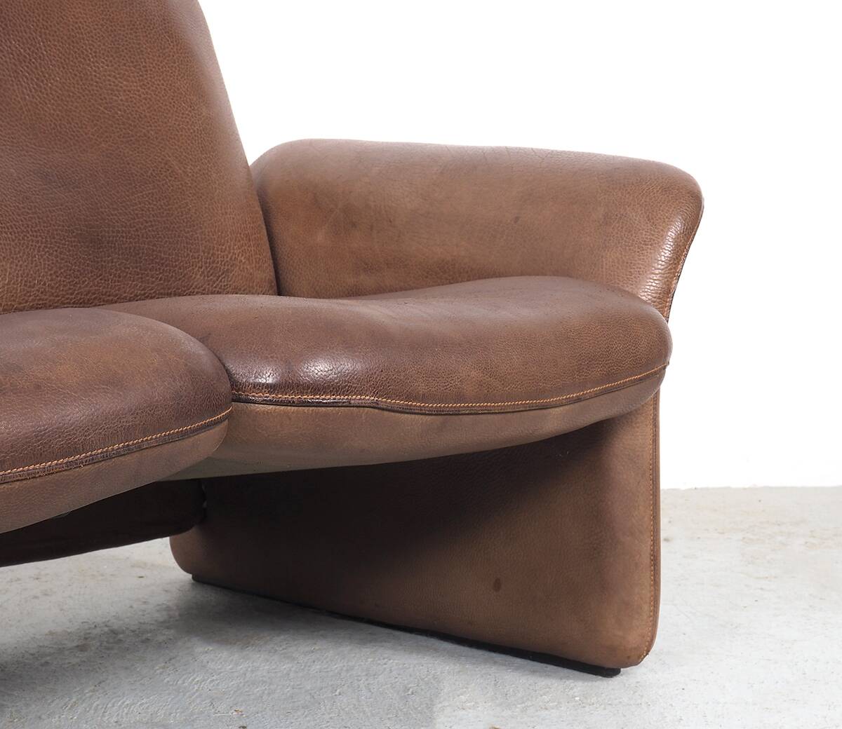 De Sede Brown Leather Ds 50 Sofa, 1970s