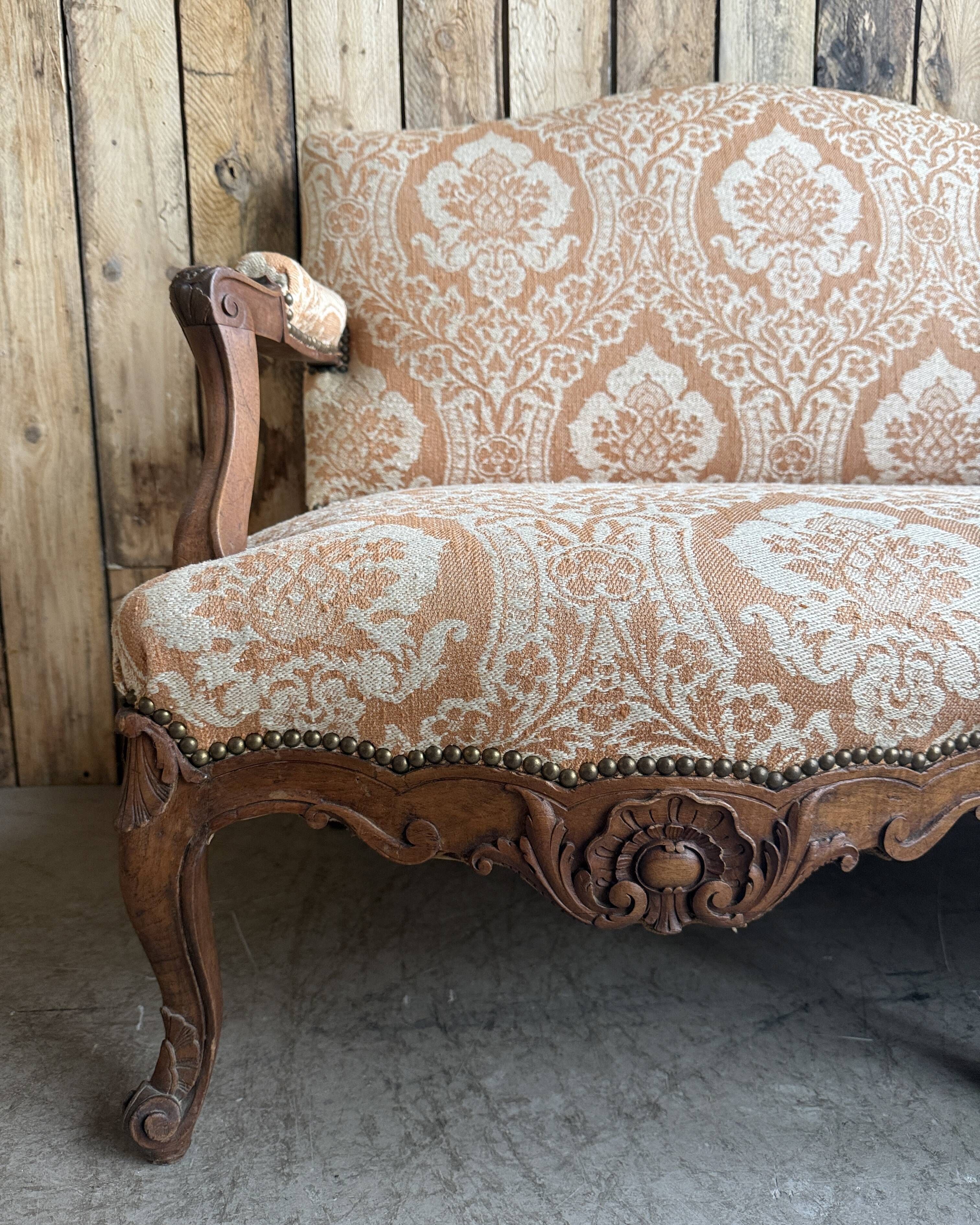 Antique two-seater Louis XV bench