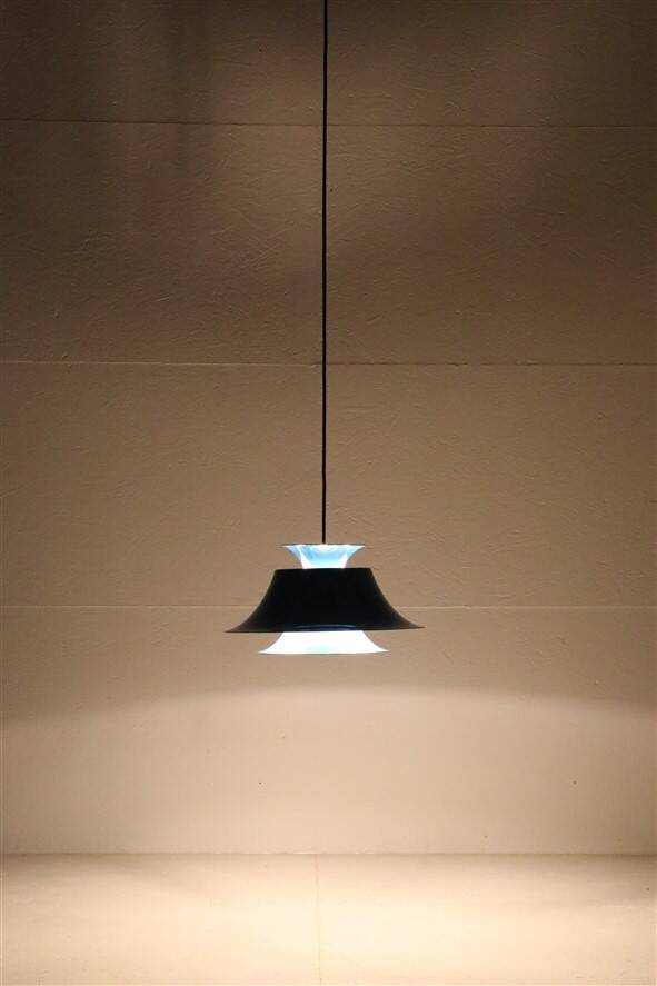 Blue Fog & Mørup / Erik Balslev pendant lamp / Mid-century Danish modern design / 1970s