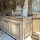 Exceptional large oak counter 288 cm