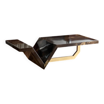Table basse Guy Lefèvre « Éruption Solaire » vintage années 70 – Desig
