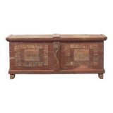 Coffre de mariée peint d'art populaire 1854