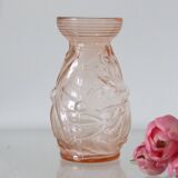 Little hyacinth vase in molded glass, vintage