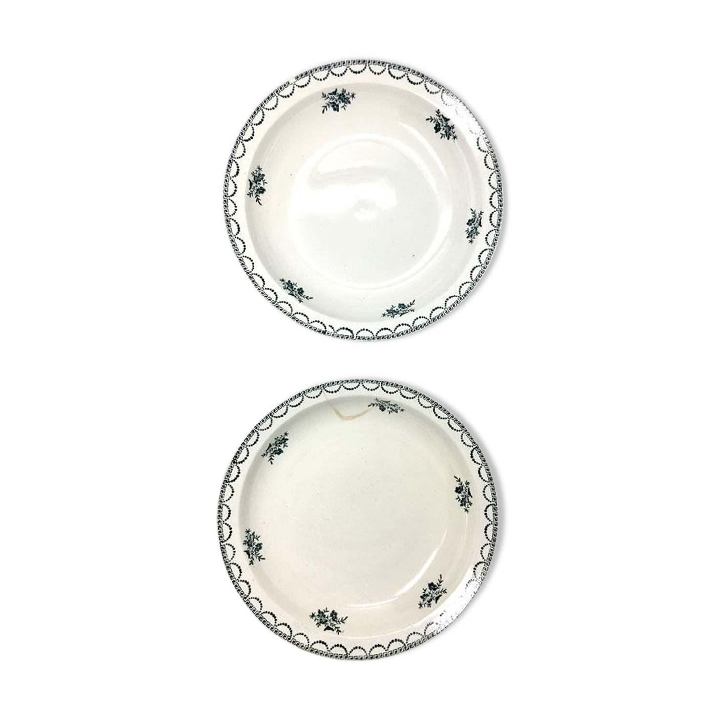 Green ceramic dishes frieze