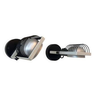 Paire d'appliques vintage orientable Sintesi, par Gismonti pour Artemide, Italie 1975