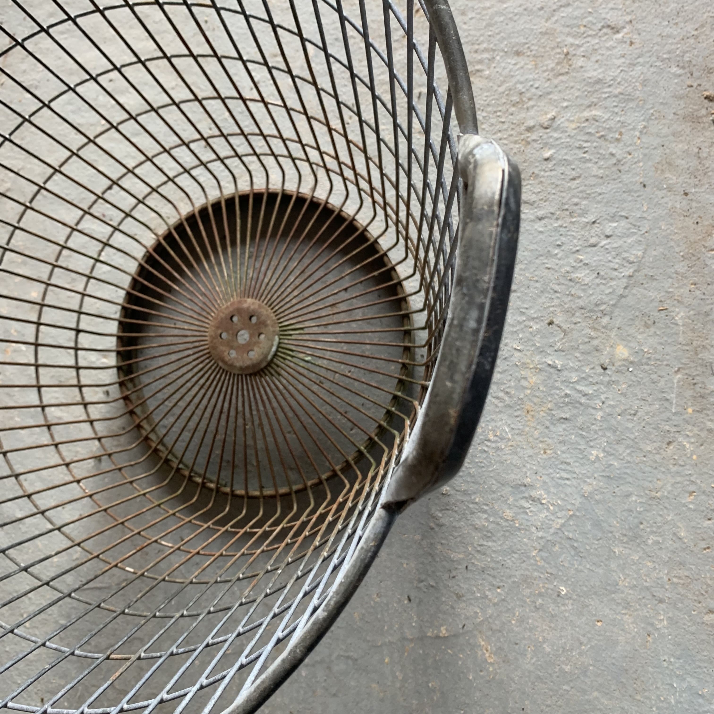 Metal basket, industrial style