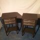Pair of black bedsides