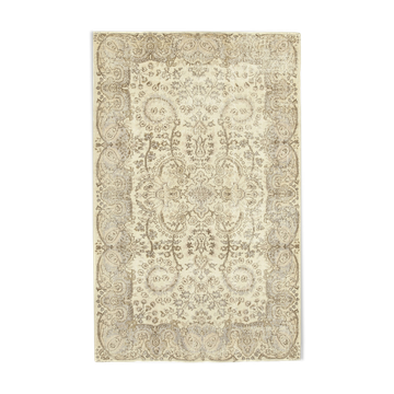 Handwoven anatolian beige rug 167 cm x 270 cm