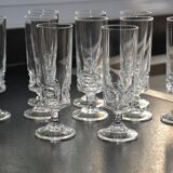 10 crystal champagne flutes