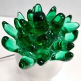Postmodern Green Murano Glass and White Aluminum Table Lamp, Italy