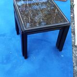 Black nesting tables by Pierre Vandel