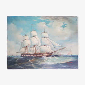 Huile sur toile Marine James Webb Dover