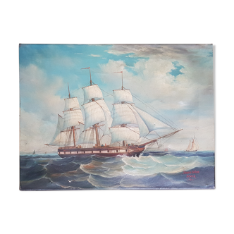 Huile sur toile Marine James Webb Dover