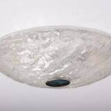 Vintage ceiling lamp with chrome and murano glass, 1960s