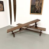 Pair of Solid Oak Farm Benches