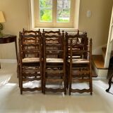 Set of 12 chairs for a country dining table