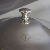 Silver-plated soup tureen with marine anchor design