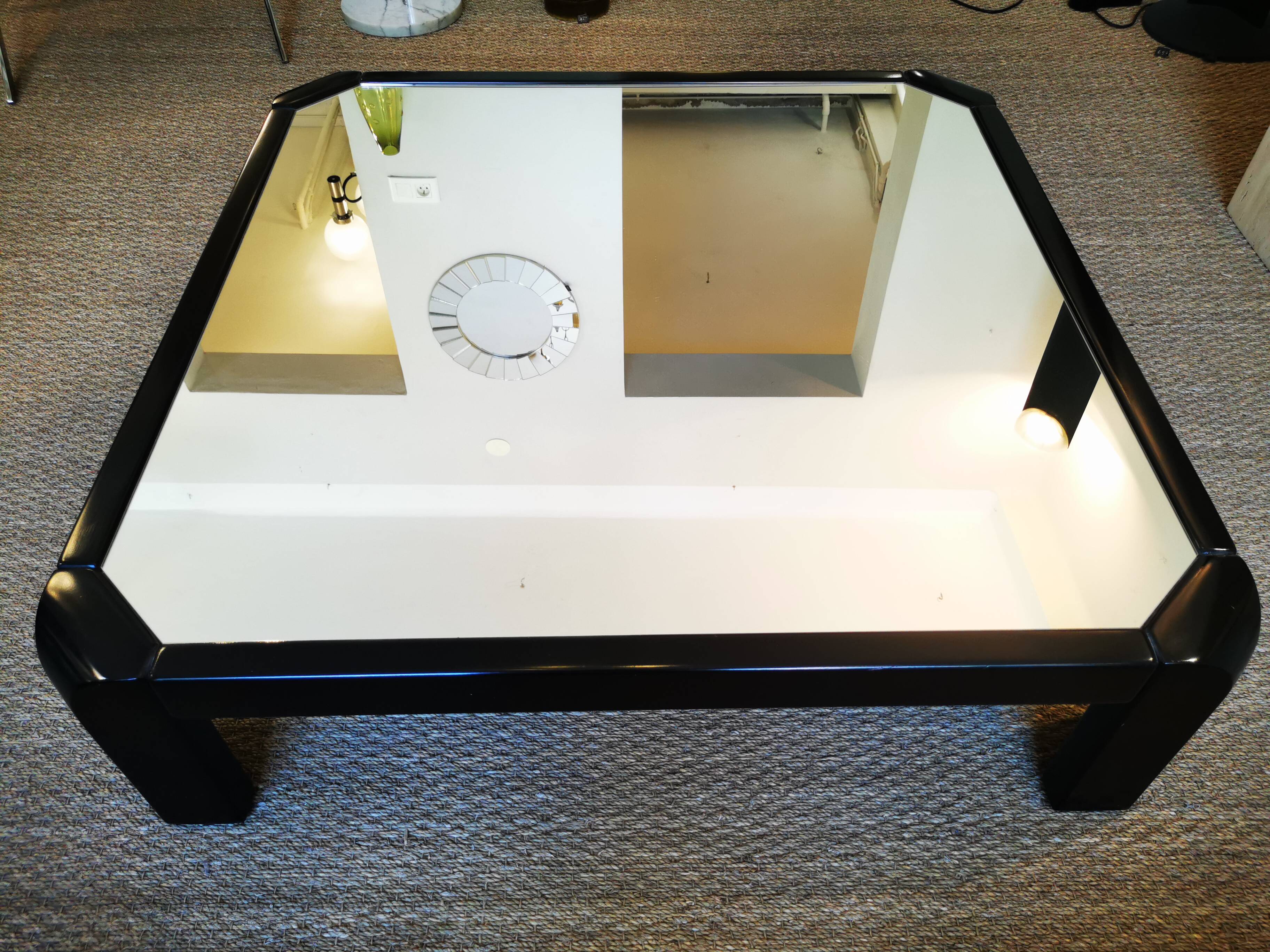 Table basse XL vintage italienne des années 70