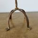 Large "Arts & Crafts" style lamp in beaten iron with a golden patina.