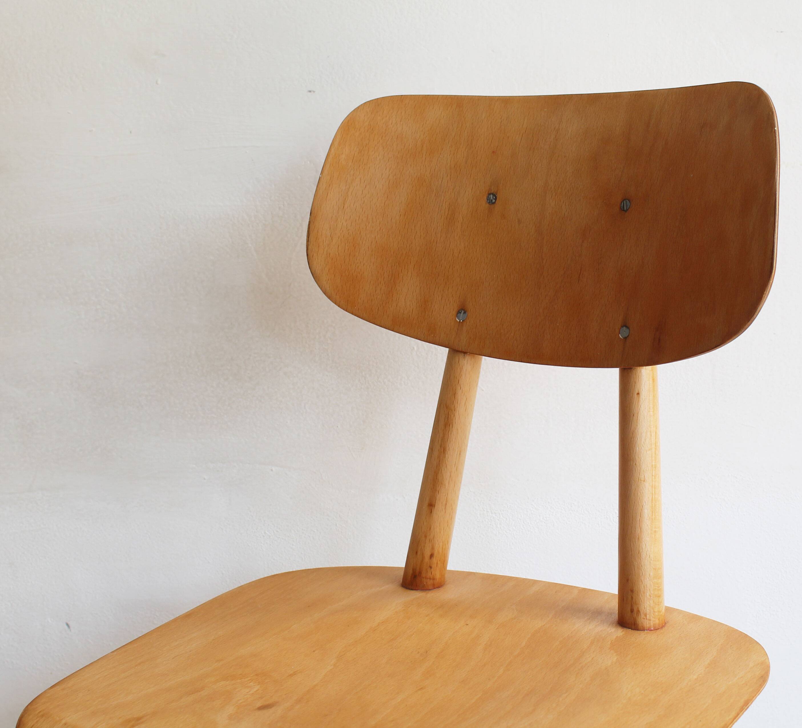 Pair of Dining Chairs by Antonin Suman for TON