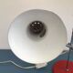 Lampe à poser articulée en métal laqué rouge, 1950