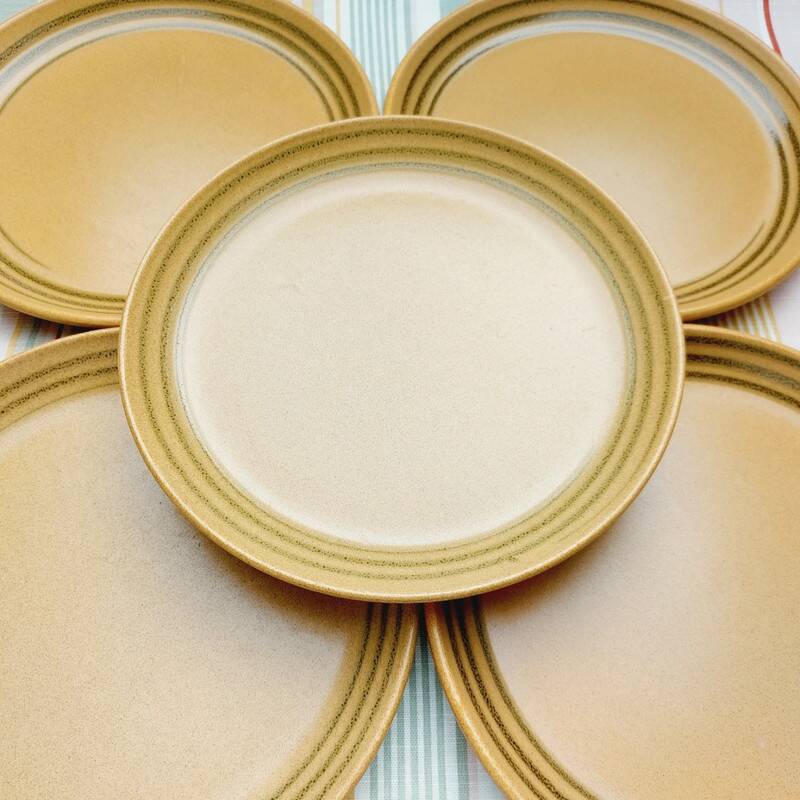 5 Sarreguemines Chaumière stoneware dinner plates