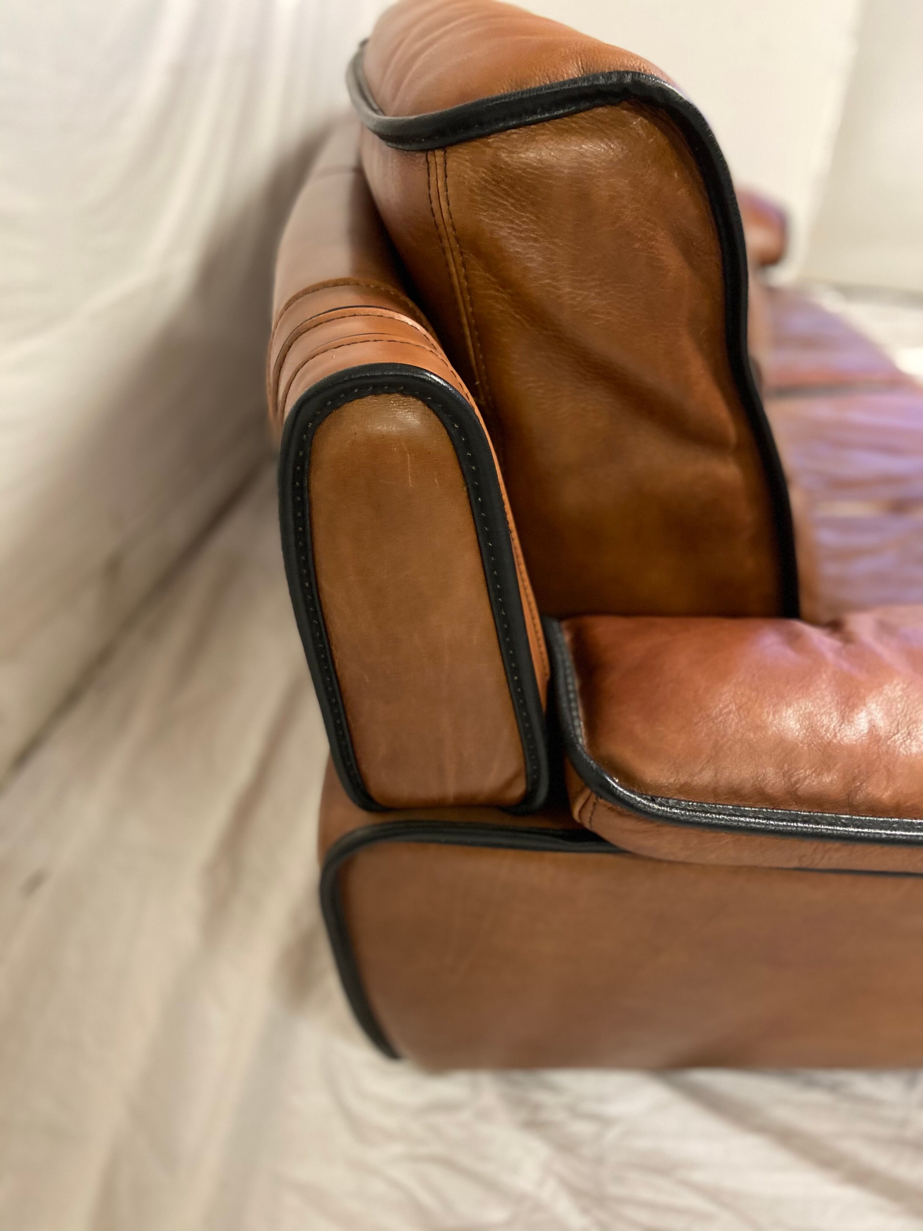 Vintage leather sofa 1980