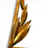 Metall wall mirror and matching shelf gold plated plated by Banci Firenze