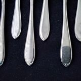 10 Fourchettes à poisson en métal argenté