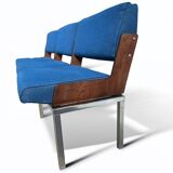 Banc vintage bleu des années 1960 par Roger Tallon