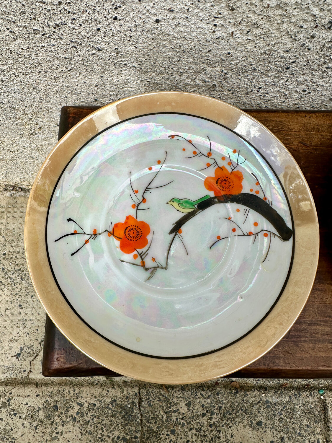 Old Japanese porcelain tea cups and saucers.