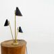 Italian three-headed brass lamp, 50s design