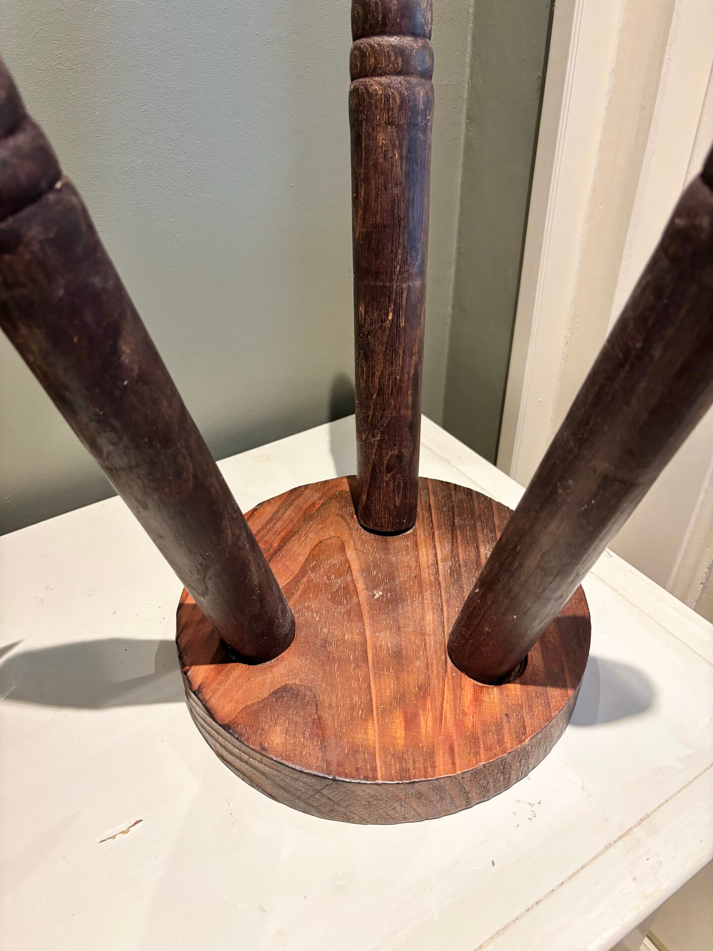 Brutalist tripod stool cottage farmhouse