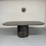 Vintage 80s Italian design marble dining table