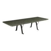 Table basse en marbre et métal, Italie, années 1970-1980