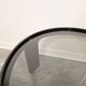 1970s Mid-Century Modern Black Coffee Table with Smoked Glass Top