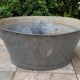 Beautiful and large old basin, 70-litre zinc vat.