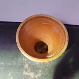 Ancien vase grès décor ciselé beige marron années 70 vintage