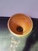 Old vase sandstone décor chisled beige brown 70s vintage
