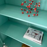 White and green cutter cabinet