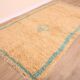 Peach Vintage Moroccan Rug 144 x 270 cm, Berber Wool Rug, Handmade Boho Rug