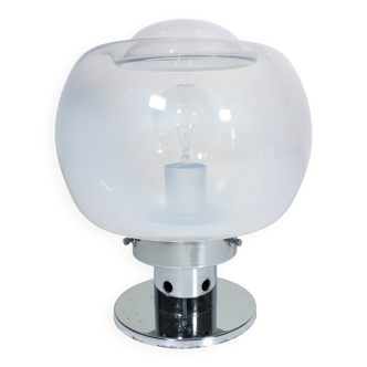Vintage Table Lamp • Steel & Glass • Murano • Space Age • 1970