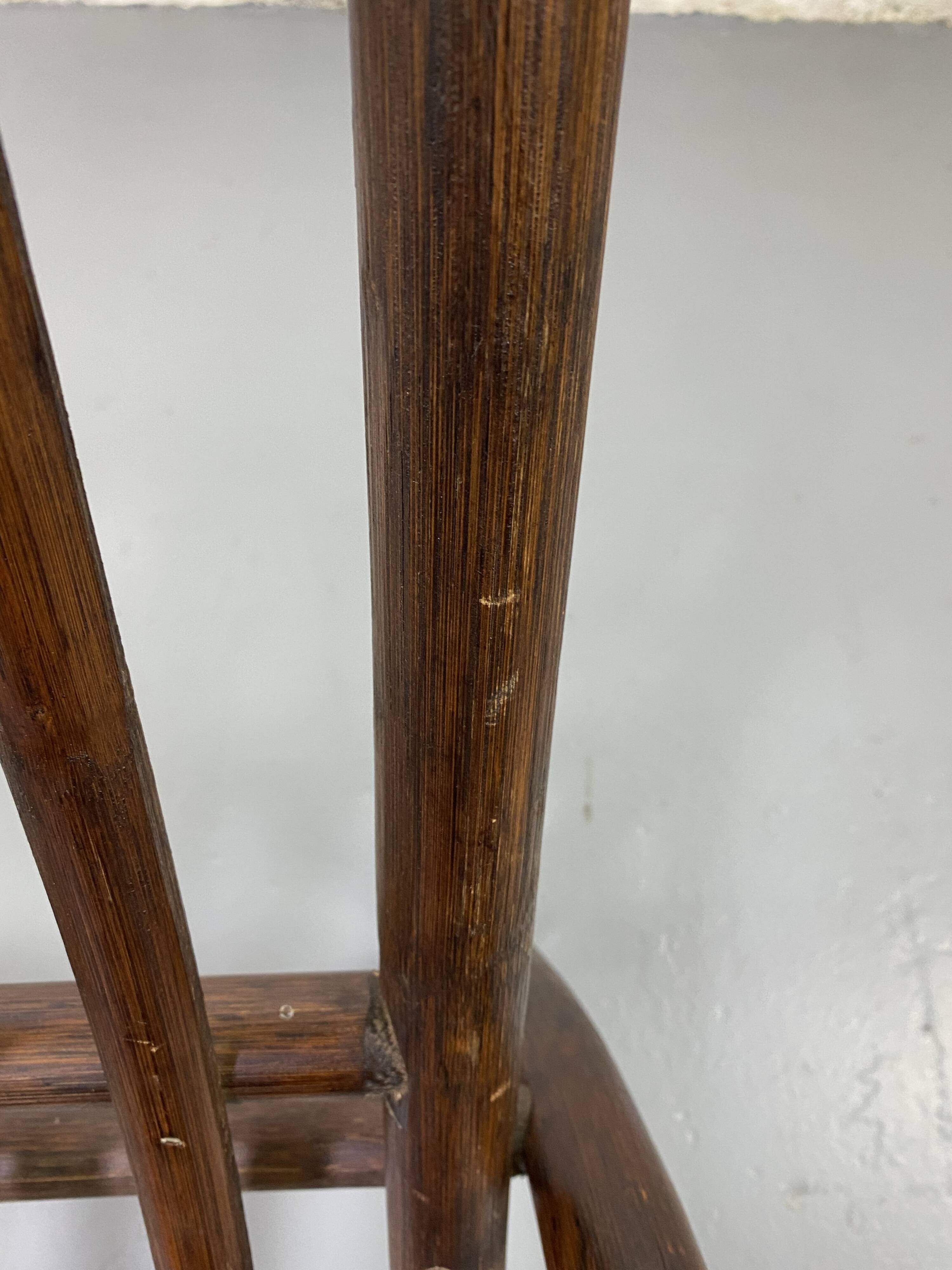 Rattan and bamboo armchair