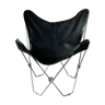 Folding chair style aa stainless steel and imitation leather