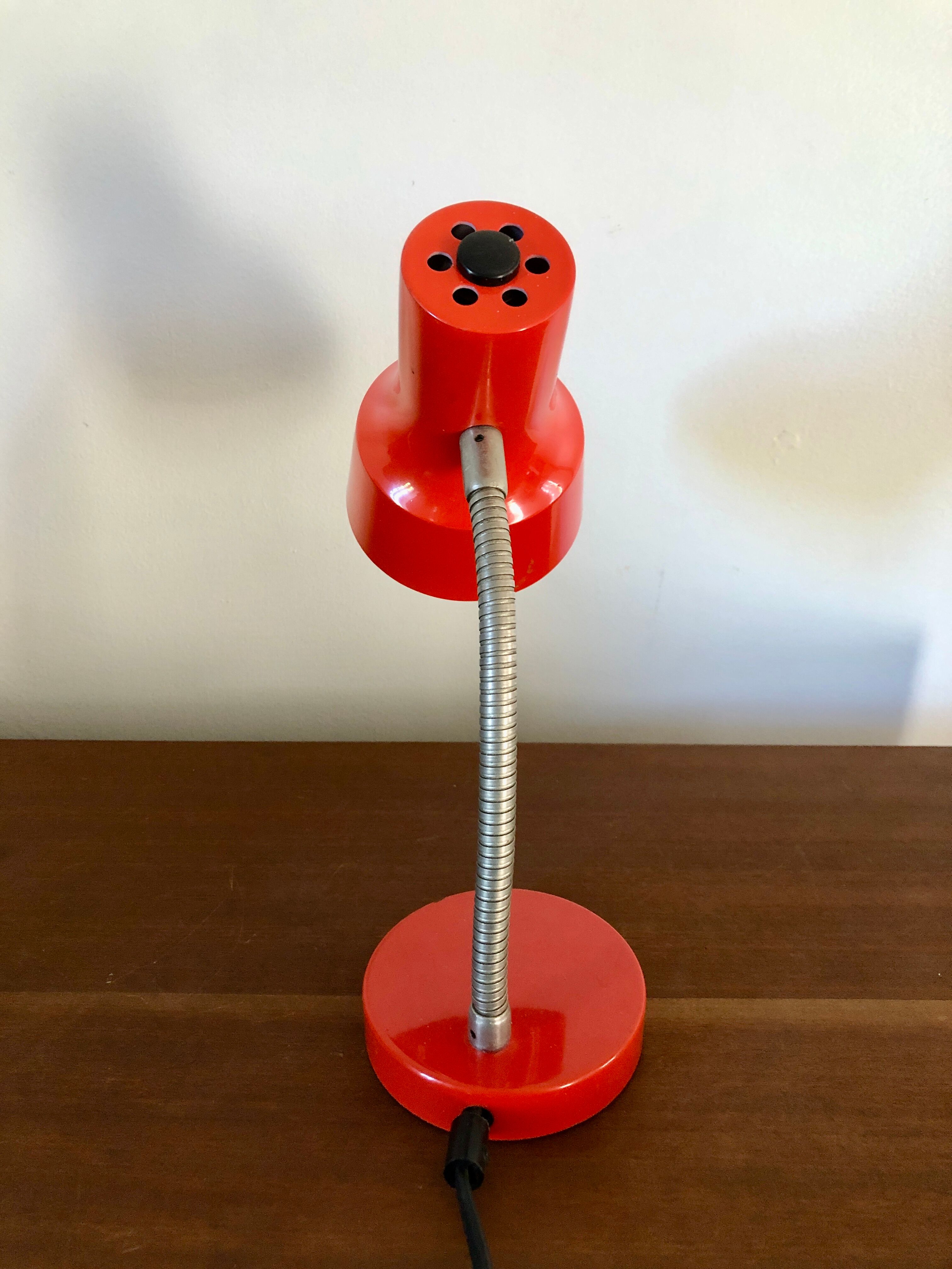 Red desk lamp 1960