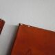 Dário Bosa abstract diptych (orange/red) signed / canvas Brasilian art